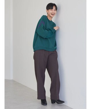 AMERICAN HOLIC 袖異素材ミニ裏毛プルオーバー Green