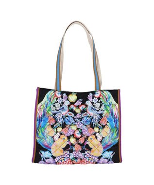 tsumori chisato CARRY tcアニマルキルト トートバッグ ブラック