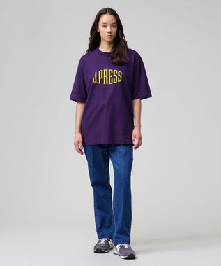 J.PRESS MEN 【J.PRESS ORIGINALS】【UNISEX】Cotton Jersey J.PRESS Logo T-shirt パープル系