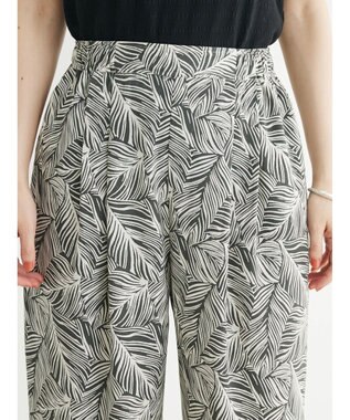 Green Parks アート柄イージーパンツ Charcoal Gray