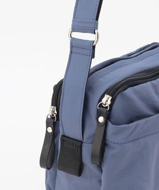 LA BAGAGERIE 【MONICA】フロントポケットショルダーバッグ ダークブルー