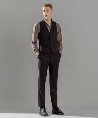 JOSEPH HOMME 【LEON 掲載】ウーステッドモックロディ ジレ キャメル系