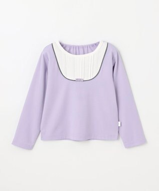 組曲 KIDS 【110-140㎝】【接触冷感・UVカット】サラリとヨークデザイン トップス ラベンダー