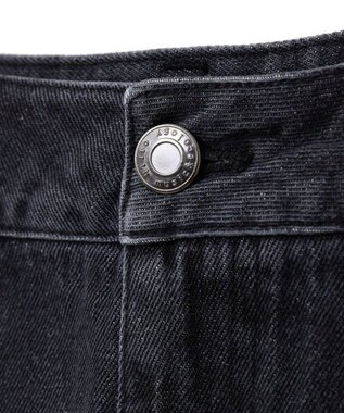 earth music&ecology フリンジロゴデニムショートパンツ Black