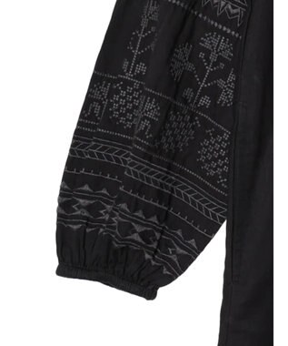 AMERICAN HOLIC インドコットン袖刺繍ワンピース Black