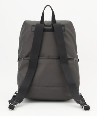 Y'SACCS ナイロン×リサイクルレザー　コンビマルチリュック グレー