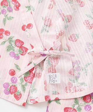 ANY KIDS ロング丈 浴衣 セット ピンク×イチゴ