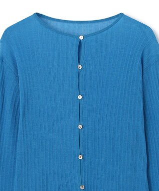 uncrave ランダムリブシアーニット カーディガン ロイヤルブルー