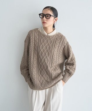 YECCA VECCA ケーブルニット Mocha