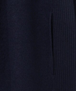 ICB ミルドウール ロングカーディガン ネイビー系