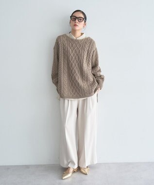 YECCA VECCA ケーブルニット Mocha