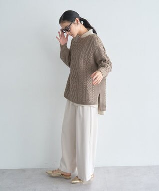 YECCA VECCA ケーブルニット Mocha