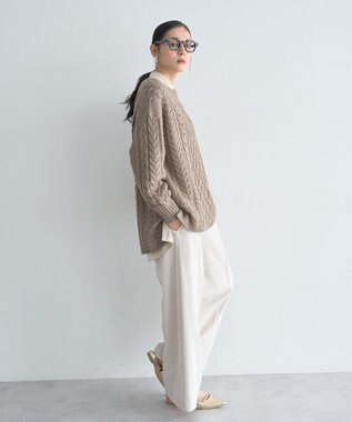 YECCA VECCA ケーブルニット Mocha