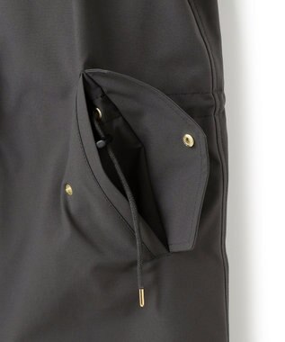 23区 L 【一部店舗限定/滝沢眞規子さん着用/撥水加工】ミリタリー フーデット ダウンコート グレー系