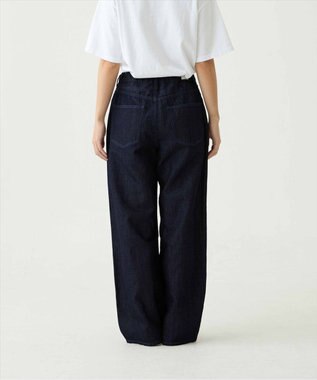 caqu FS linen wide boy`s コットンリネンワイドストレートデニム rinse