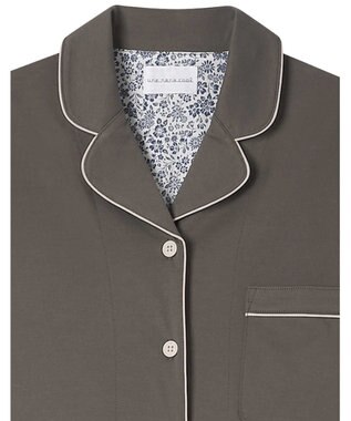 une nana cool 【綿100%】72/2 メガハイゲージパジャマ MADE WITH LIBERTY FABRIC ダークカーキ