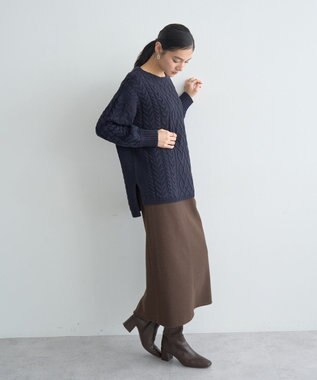 YECCA VECCA ケーブルニット Navy