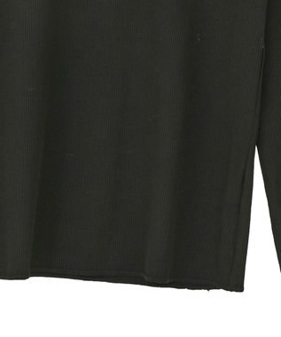 earth music&ecology リブタートルネックプルオーバー Black