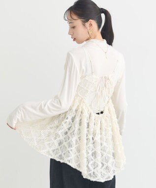 earth music&ecology 【予約】フリンジレースキャミビスチェ ブラック