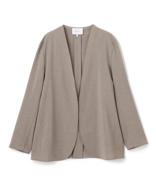BEIGE， 【洗える/接触冷感/速乾/UVケア対応・Precious 8月号掲載】BATEAU / ボタンレスノーカラジャケット Taupe