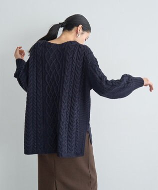 YECCA VECCA ケーブルニット Navy