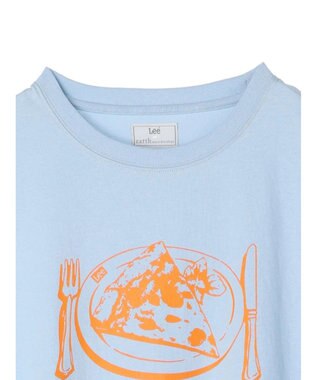 earth music&ecology Ｌｅｅ×ｅ．ｍ．ａ．ｅ　ＰＩＺＺＡ　ＴＥＥ Ice Blue