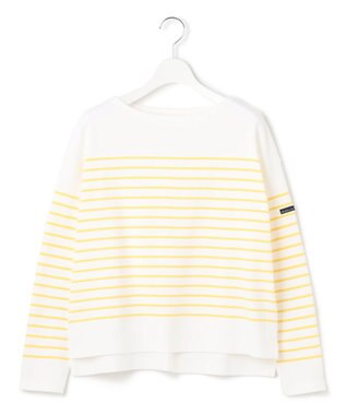 23区 【洗える】Armor-lux スムース パネルボーダー カットソー オフ×レモンイエロー