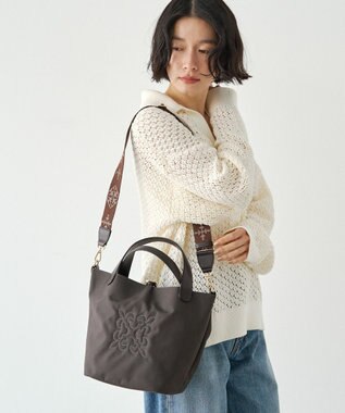 russet コーデュラナイロン2WAYミニトートバッグ(CE-1673-WEB) D.Brown