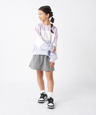 OP／FILA 【FILA】パステルカラークルーネックスウェット/キッズ ラベンダー