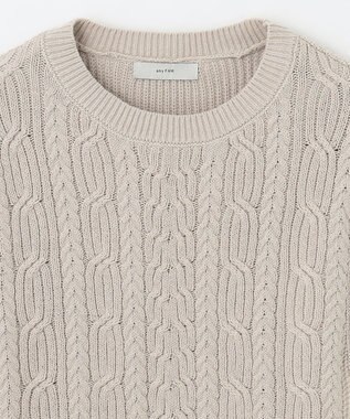 ANY 【洗濯機可・前後差あり】レイヤードブラウスニット ベージュ