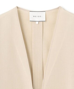 BEIGE， 【洗える/接触冷感/速乾/UVケア対応・Precious 8月号掲載】BATEAU / ボタンレスノーカラジャケット Beige