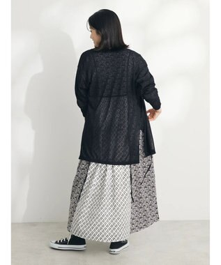CRAFT STANDARD BOUTIQUE シアーニットトッパーカーディガン Black