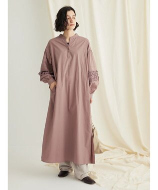 CRAFT STANDARD BOUTIQUE 袖レース使いワンピース Mocha