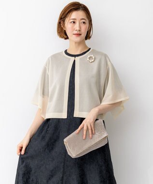 23区 L 【APPLAUDIR】グロッシーニット ボレロカーディガン