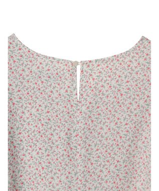 earth music&ecology 袖ドロストフラワーワンピース Pink