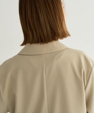 YECCA VECCA ハーフスリーブクロップドジャケット Gray Beige