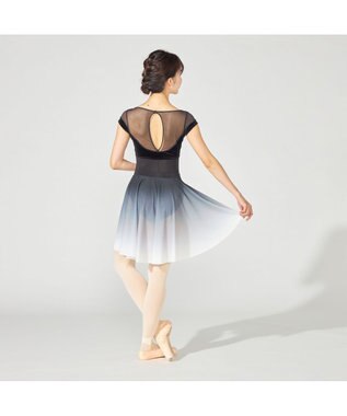 Chacott ハーフスリーブレオタード ブラック