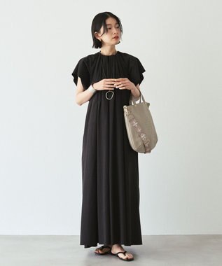 russet 《トートバッグ人気NO.1モデル》スリム2WAYトートバッグ <エンボスモノグラム>(CE-1611) GrayBeige