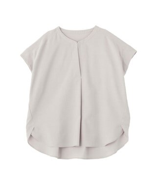 YECCA VECCA 【マシンウォッシャブル】サラサラスキッパーブラウス Light Gray