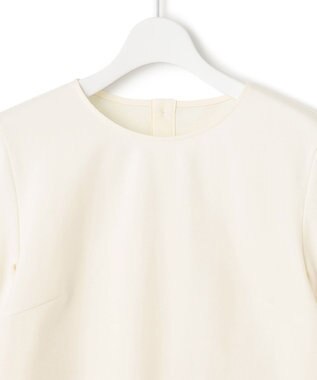 23区 【洗える】コットンツイルジャージー バックシャン カットソー ホワイト系