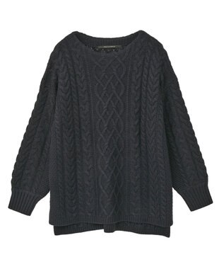 YECCA VECCA ケーブルニット Navy