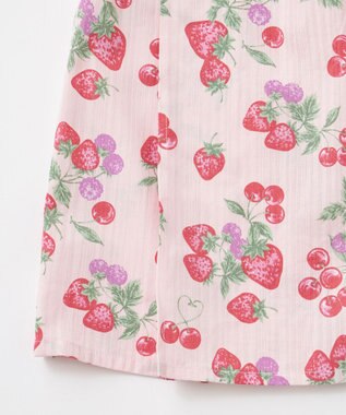 ANY KIDS ロング丈 浴衣 セット ピンク×イチゴ