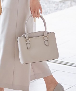 ANY SIS 【美人百花7月号掲載】レディノーブルスクエアブガッティ バッグ グレージュ