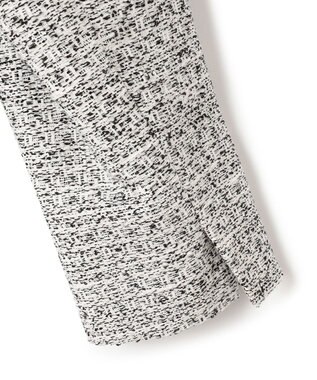 23区 S 【セットアップ対応】シャインツイードストレッチ ノーカラー ジャケット モノトーン