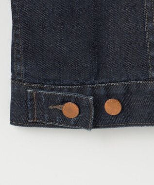 JOSEPH ABBOUD 【軽量/ストレッチ/JAPANファブリック/きれいめ】コーテッドストレッチデニム ジャケット ネイビー系