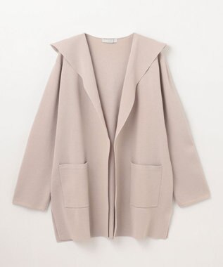 ANY ニットフーディーコーディガン サンドベージュ