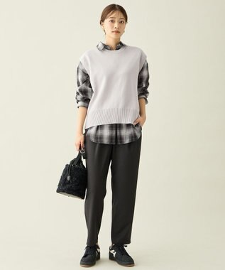 ANY フレンチスリーブニット ライトグレー