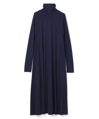 BEIGE， 【洗える】CALDANA / タートルネックロングドレス Navy