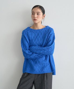 YECCA VECCA ケーブルニット Blue