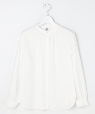 J.PRESS LADIES S ヌーディスバックサテン ブラウス オフ系